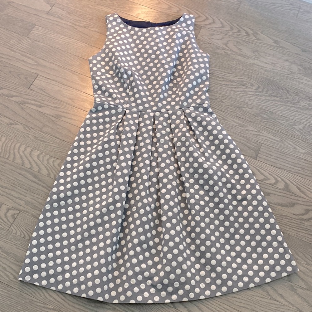 Grey polka dot dress - small